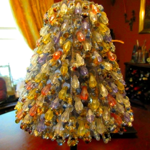 Vintage Votive Candle Lamp with Pastel Bead Shade - Picture 6 of 16